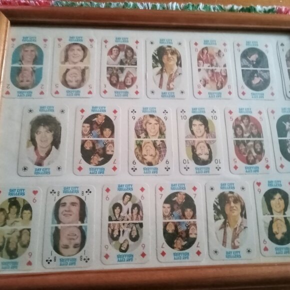Bay City Rollers Other - Unique framed Bay City Rollers playing cards, great for band fans